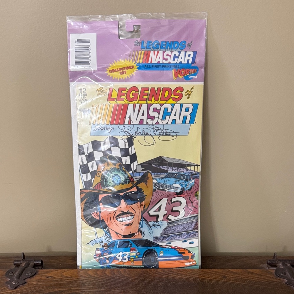 Vortex Legends of NASCAR 2 pack Comic Books in UNOPENED packaging